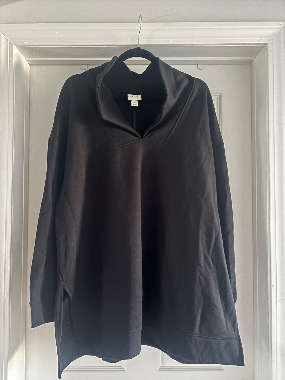 Ava & Viv Black Oversized Pullover Sweater